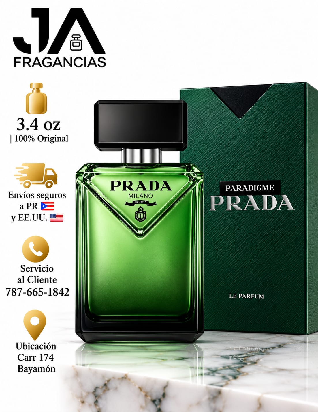 Paradigme Prada Le Parfum Men 3.3oz 5% De Descuento Adicional