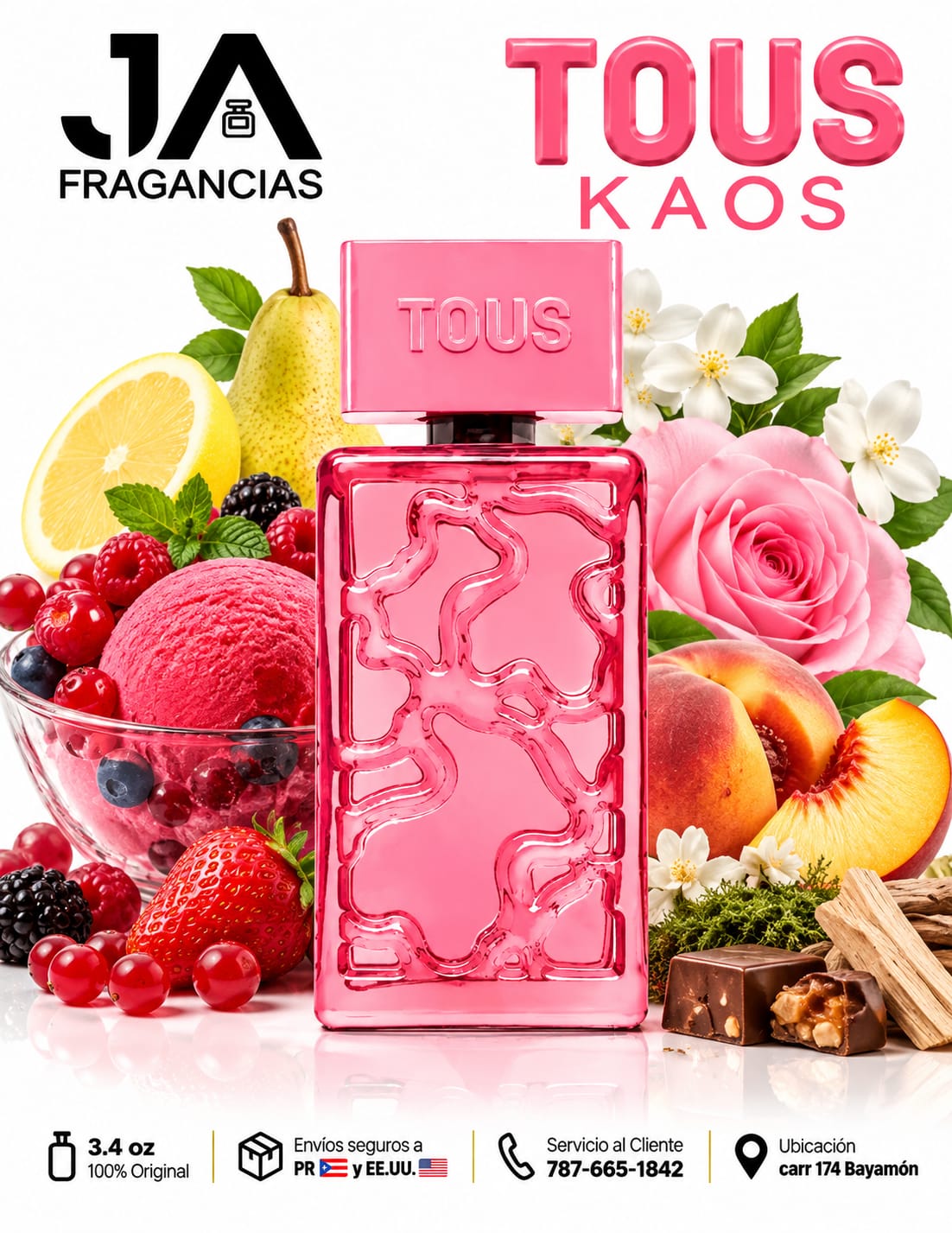 TOUS KAOS EAU DE PARFUM 3.4OZ   5% DE DESCUENTO ADICIONAL