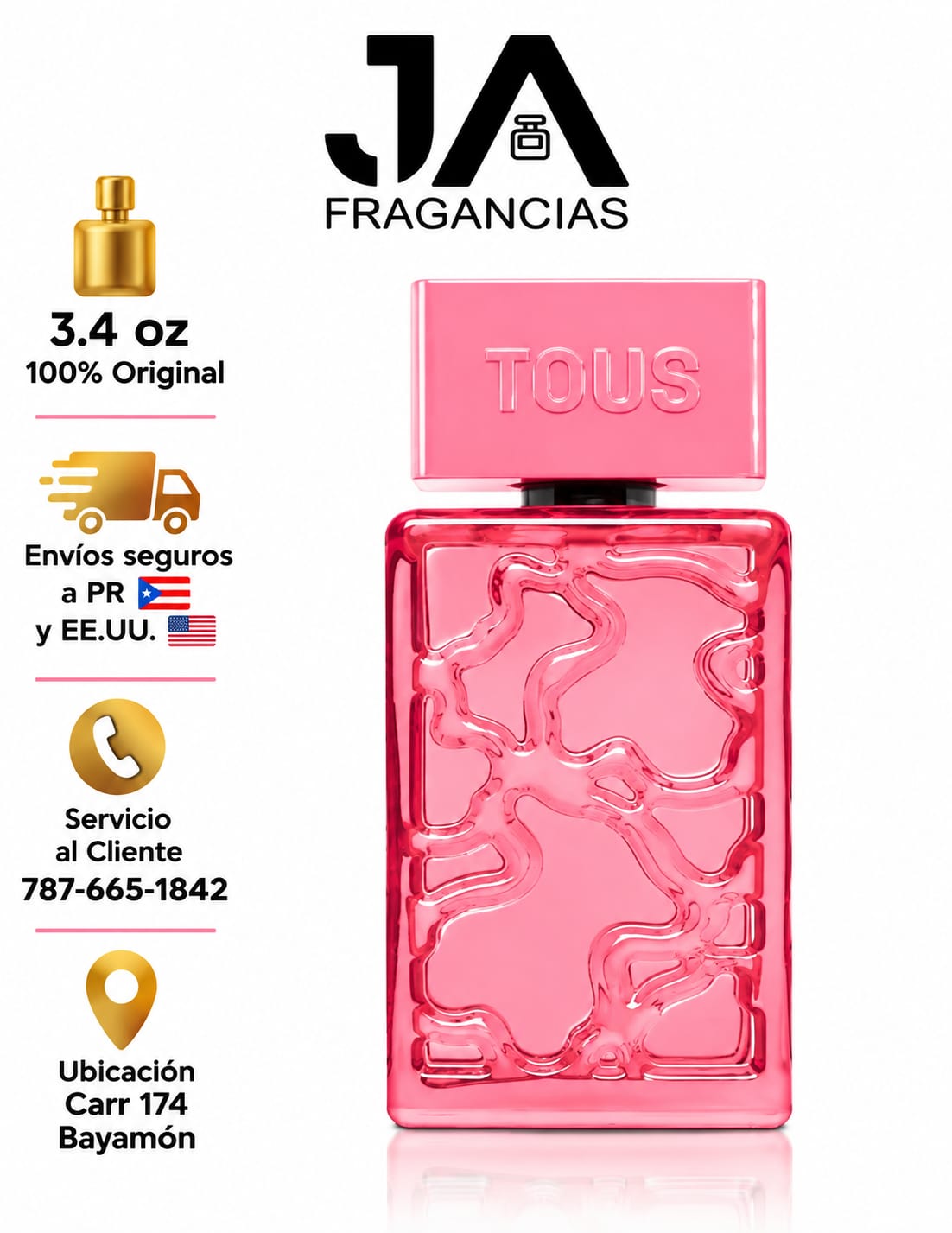 TOUS KAOS EAU DE PARFUM 3.4OZ   5% DE DESCUENTO ADICIONAL