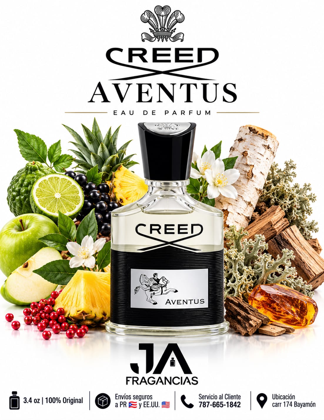 Creed Aventus De Pére en fils Depuis 1760 From Father To Son Since 1760 3.3oz 5% De Descuento Adicional