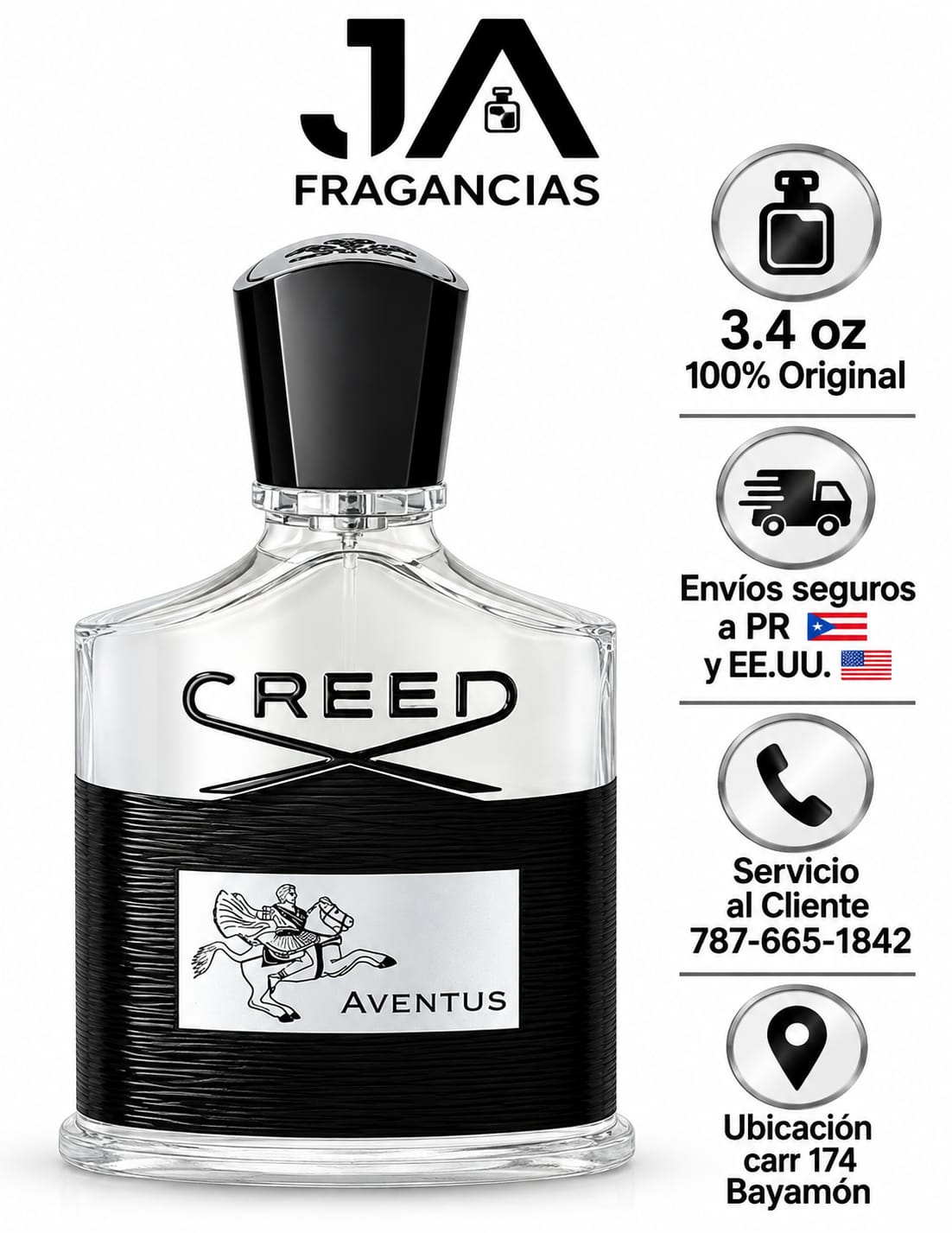 Creed Aventus De Pére en fils Depuis 1760 From Father To Son Since 1760 3.3oz 5% De Descuento Adicional