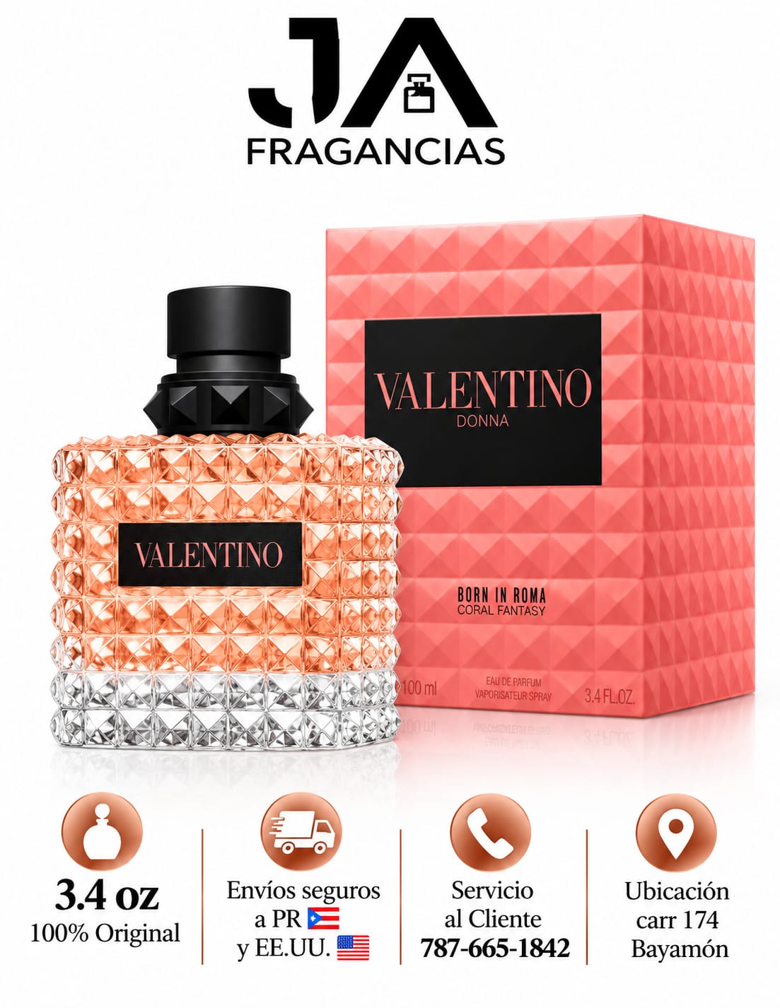 Valentino Donna Born In Roma Coral Fantasy Valentino Eau De Parfum 3.4oz 5% De Descuento Adicional