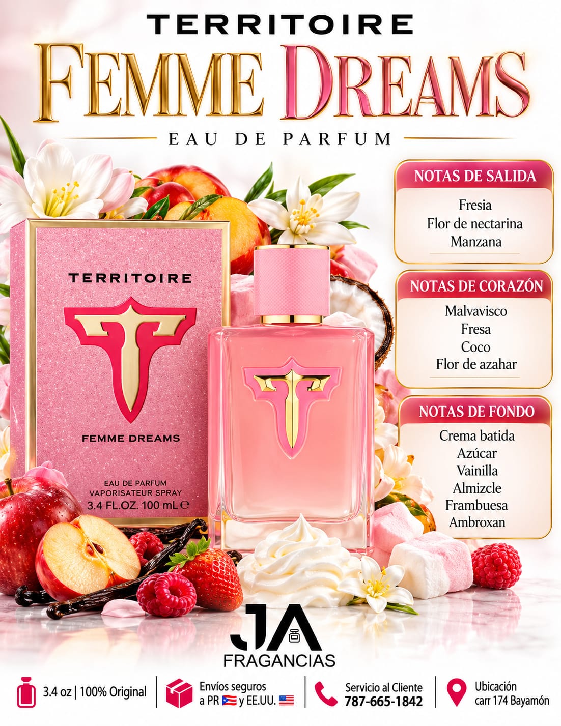 TERRITOIRE FEMME DREAMS 3.4OZ 5% DE DESCUENTO ADICIONAL