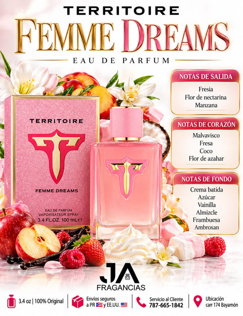TERRITOIRE FEMME DREAMS 3.4OZ 5% DE DESCUENTO ADICIONAL