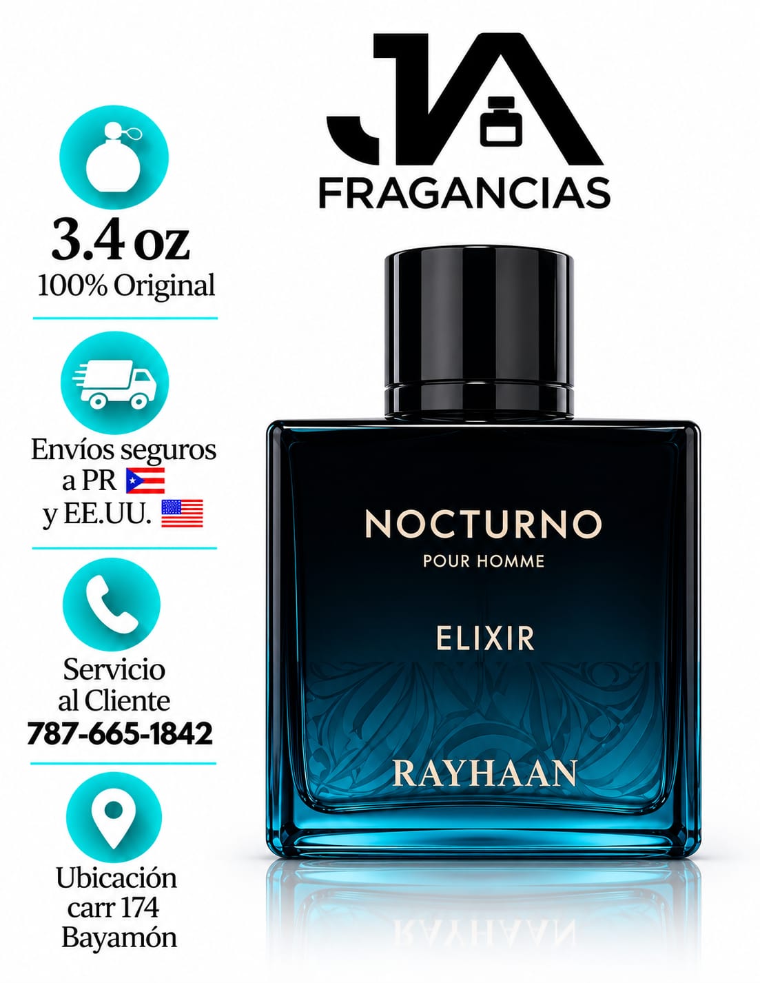 RAYHAAN NOCTURNO ELIXIR 3.4oz 5% De Descuento Adicional