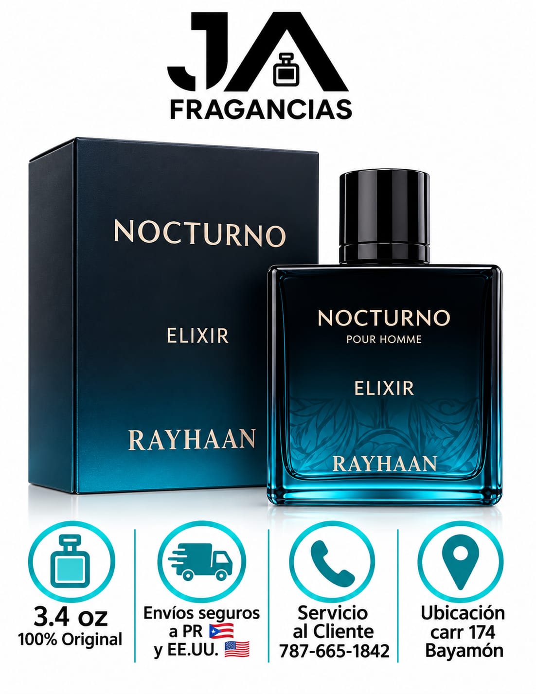 RAYHAAN NOCTURNO ELIXIR 3.4oz 5% De Descuento Adicional