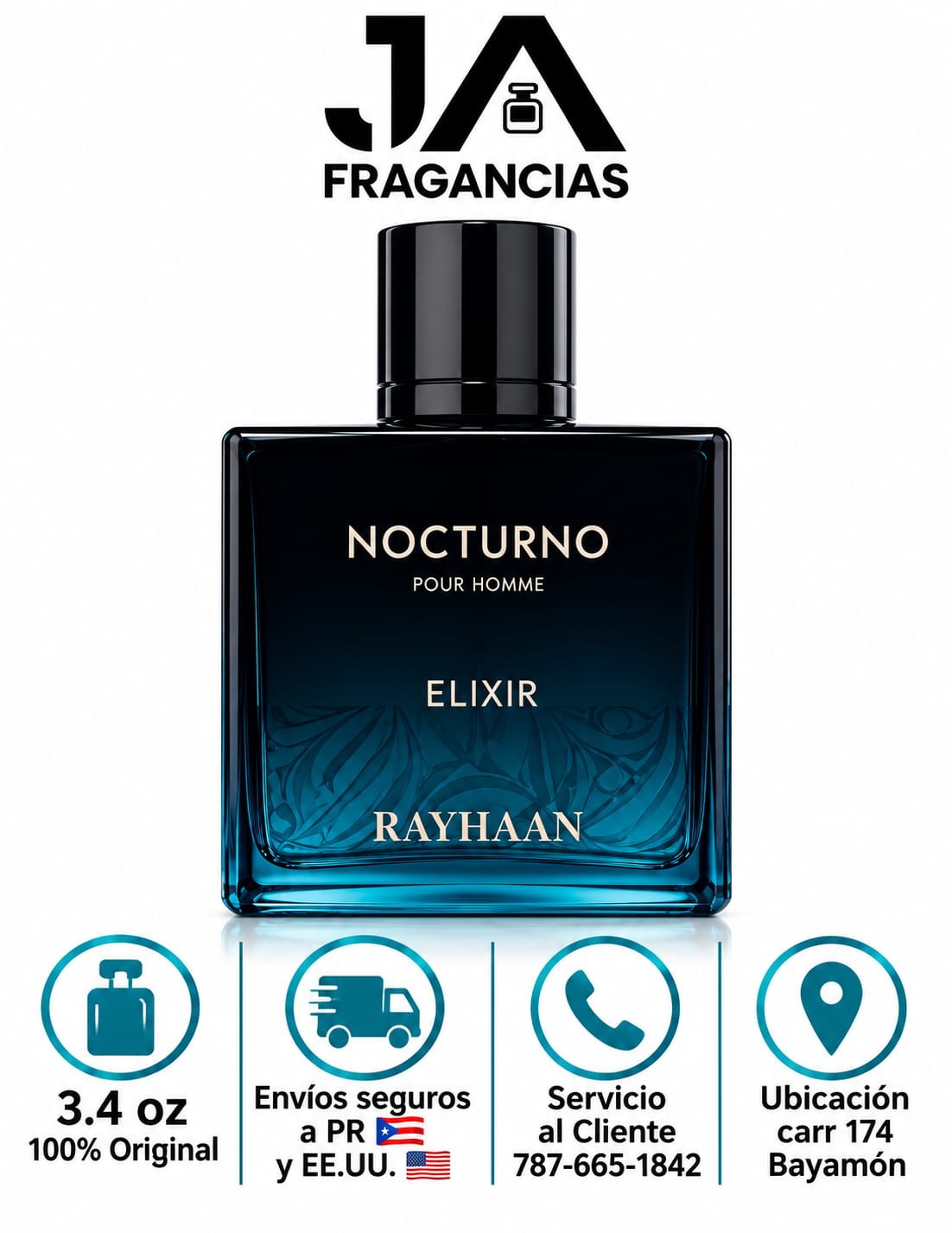 RAYHAAN NOCTURNO ELIXIR 3.4oz 5% De Descuento Adicional
