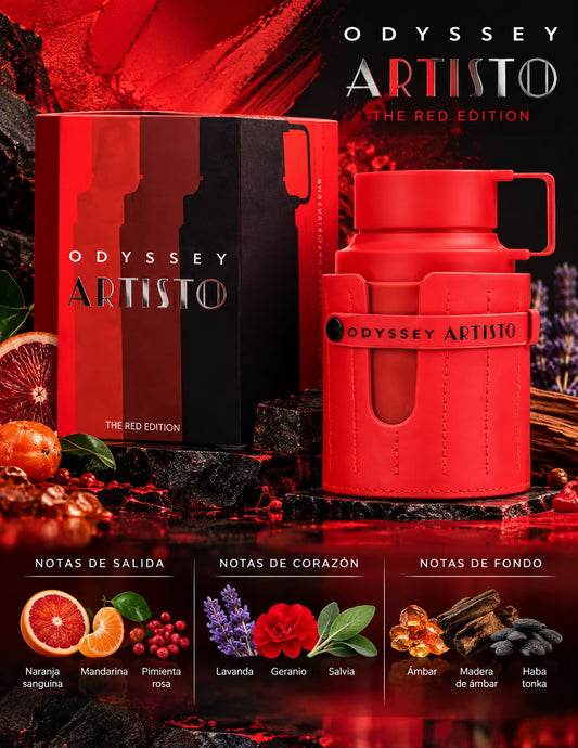 Odyssey Artisto Armaf  The Red Edition Eau De Parfum 3.4 OZ