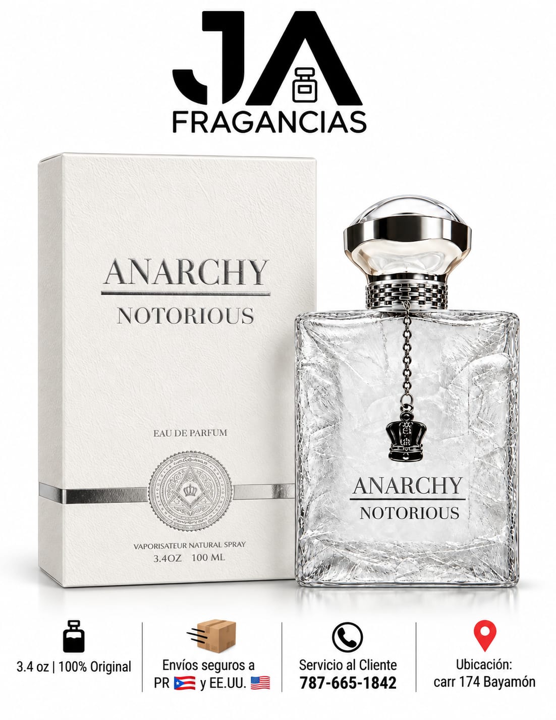ANARCHY NOTORIOUS EAU DE PARFUM 3.4oz