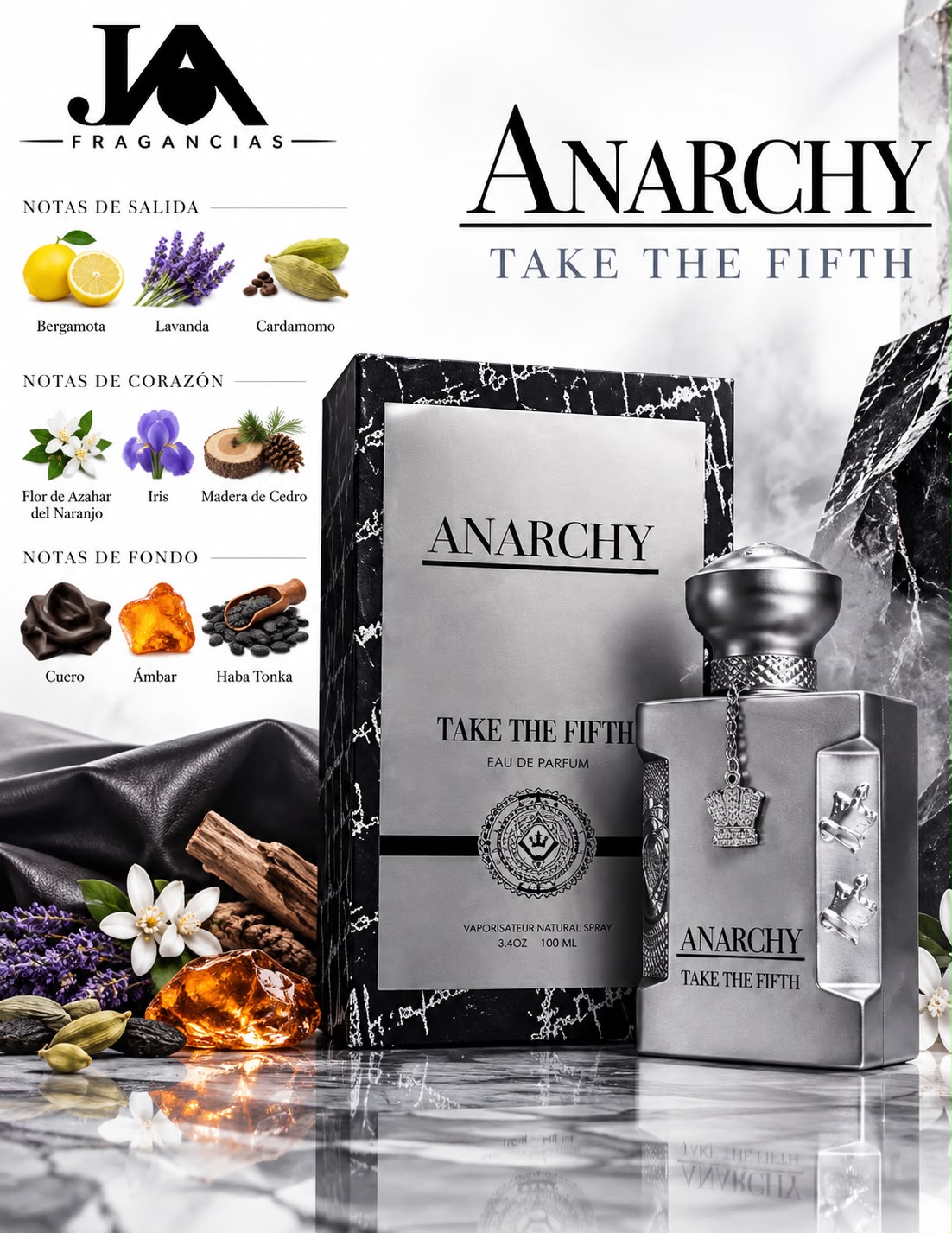 ANARCHY TAKE THE FIFTH EAU DE PARFUM 3.4oz