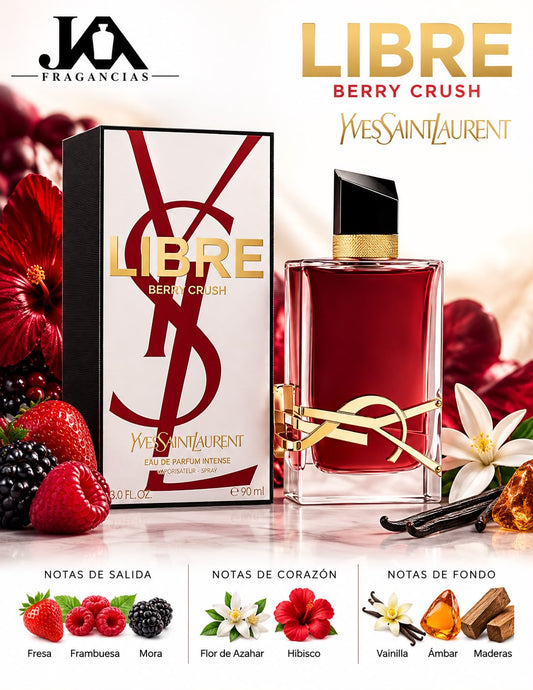 Libre Berry Crush Yves Saint Laurent Eau De Parfum Fruitée 3.0oz 5% De Descuento Adicional