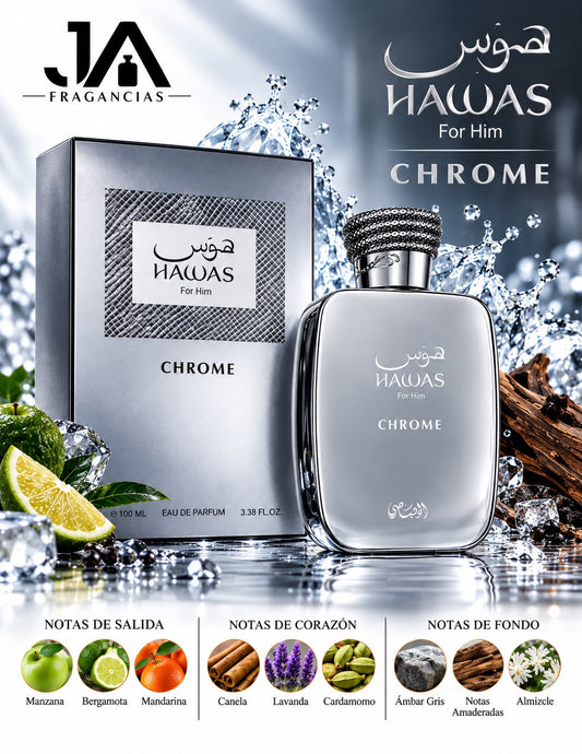 Hawas Chrome Rasasi for women and men + 5 % Descuento Adicional