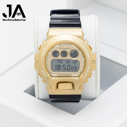 TechnoMarine HydraTech Mariner Digital Men’s Watch – Gold & Black 45mm
