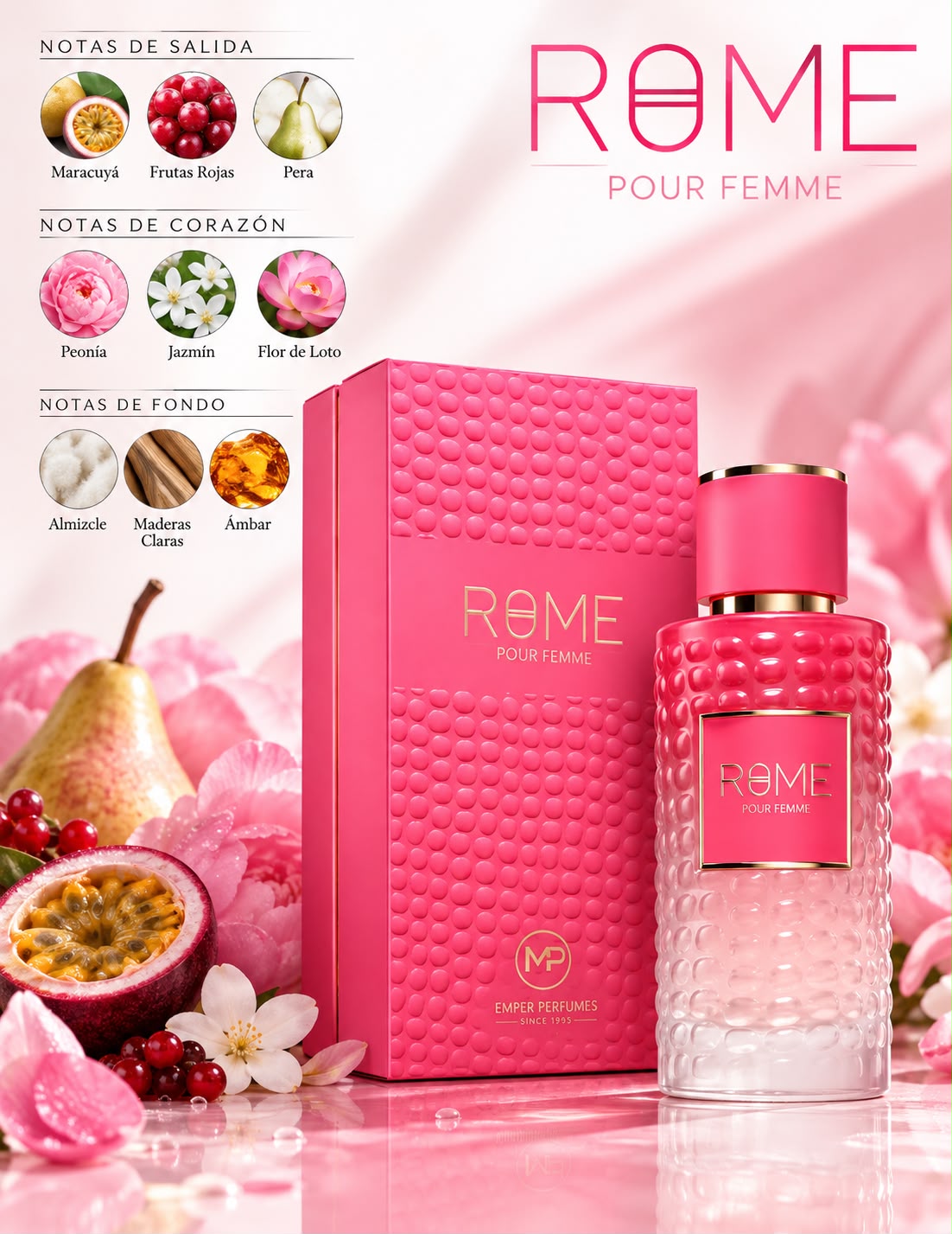 Rome Pour Femme Eau De Parfum Mast Perfume Bharara 3.4oz + 5% De Descuento Adicional