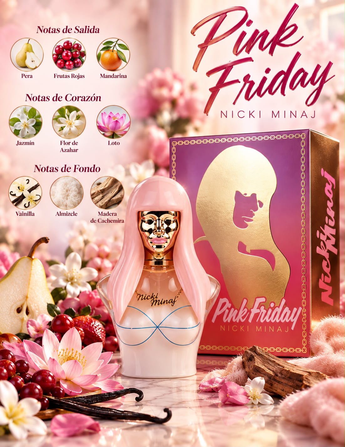 Nicki Minaj Pink Friday Perfume for Women 3.4 oz