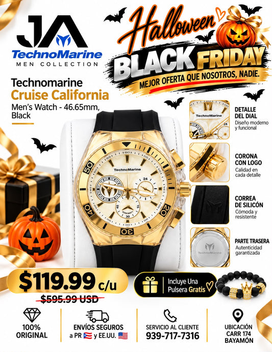 Technomarine Men's Cruise California Men's Watch w/ Metal, &amp; Oyster Dial