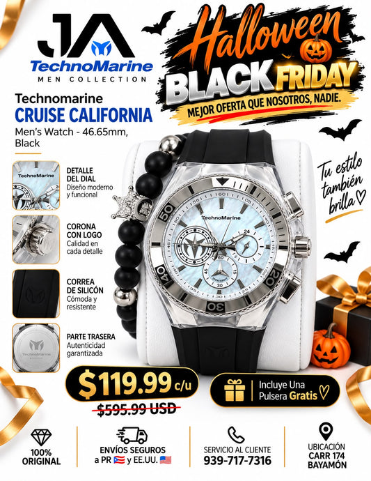 Technomarine Men's Cruise California Men's Watch w/ Metal, &amp; Oyster Dial
