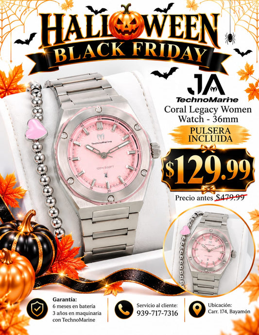 TechnoMarine Coral Legacy Women Watch - 36mm PULSERA INCLUIDA