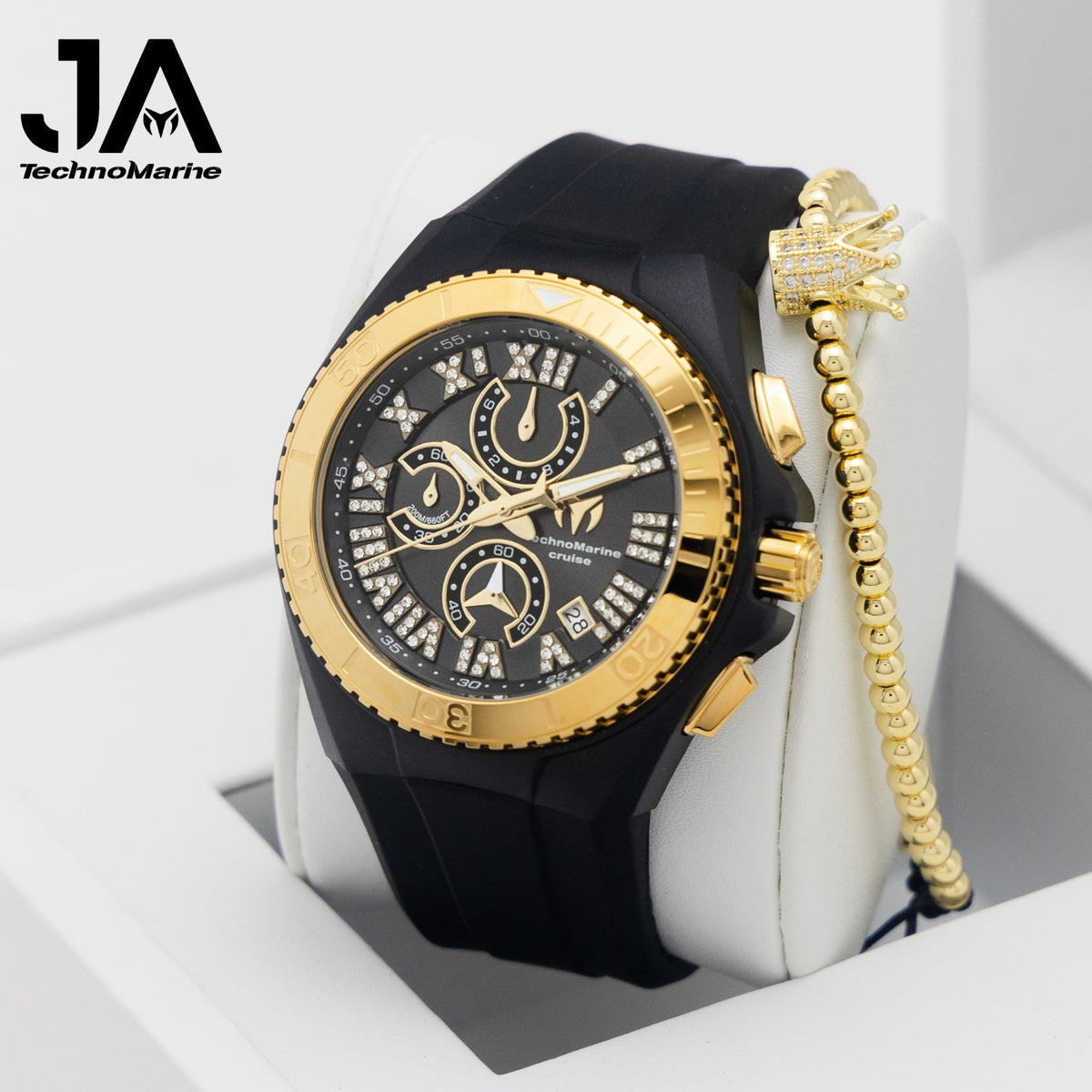 Technomarine Cruise Star Gold With Black Dial