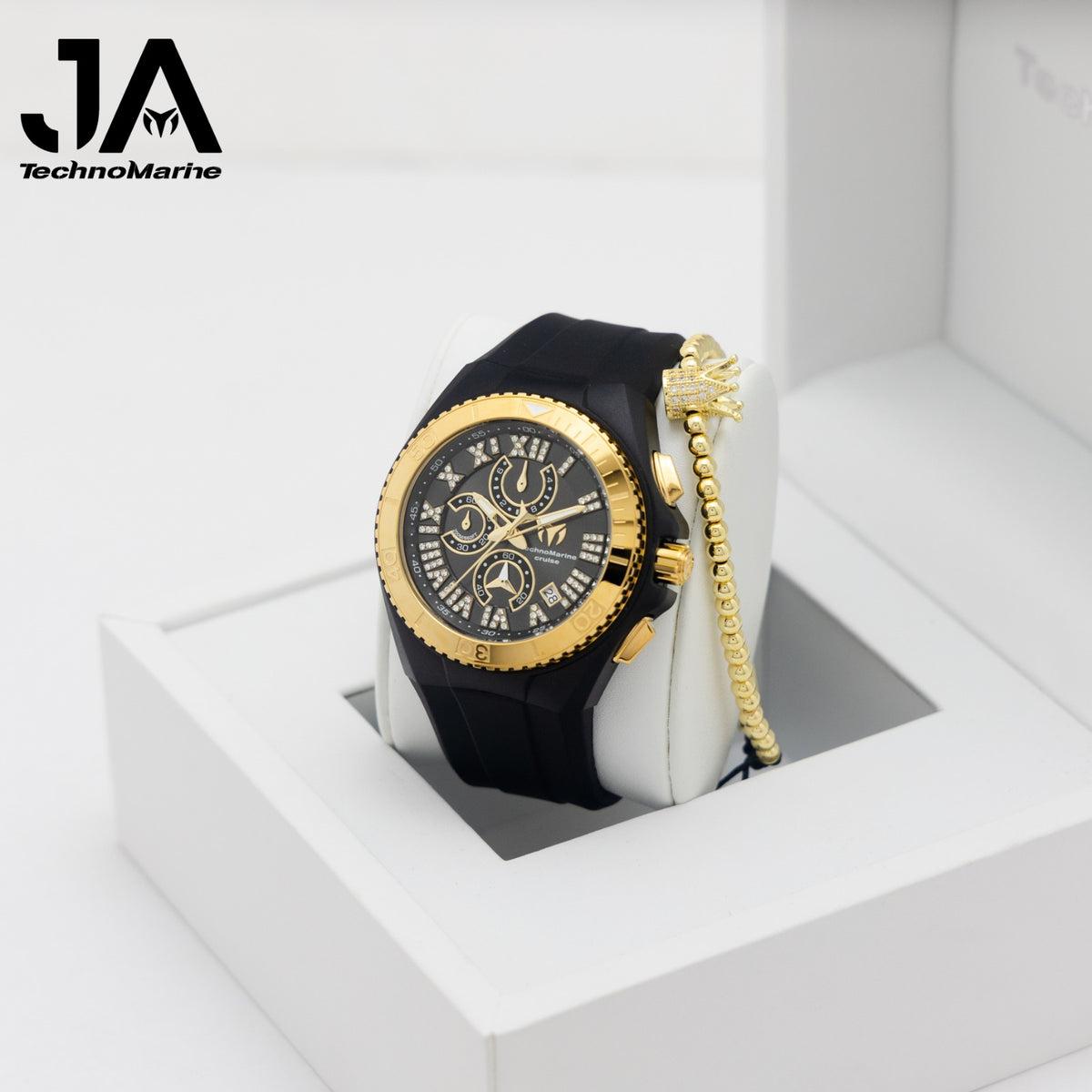 Technomarine Cruise Star Gold With Black Dial