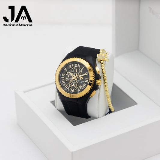 Technomarine Cruise Star Gold With Black Dial