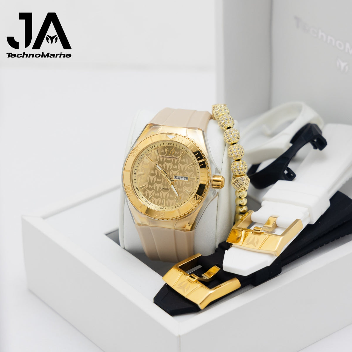 Technomarine Men's Cruise Monogram 46mm Three Strap