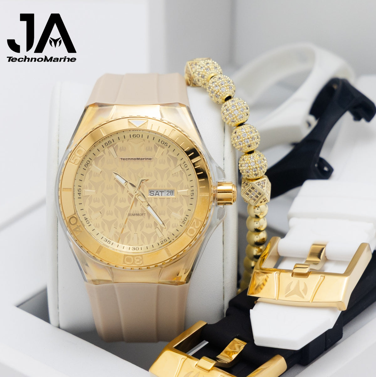 Technomarine Men's Cruise Monogram 46mm Three Strap