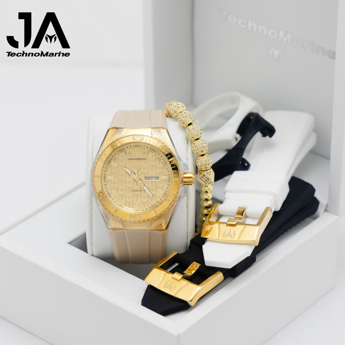 Technomarine Men's Cruise Monogram 46mm Three Strap