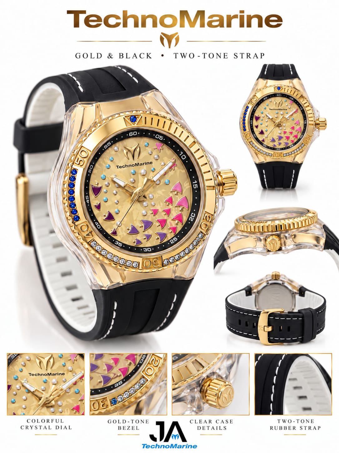 TechnoMarine Cruise Dream Unisex Watch w/ Mother of Pearl Dial - 40mm White / Black