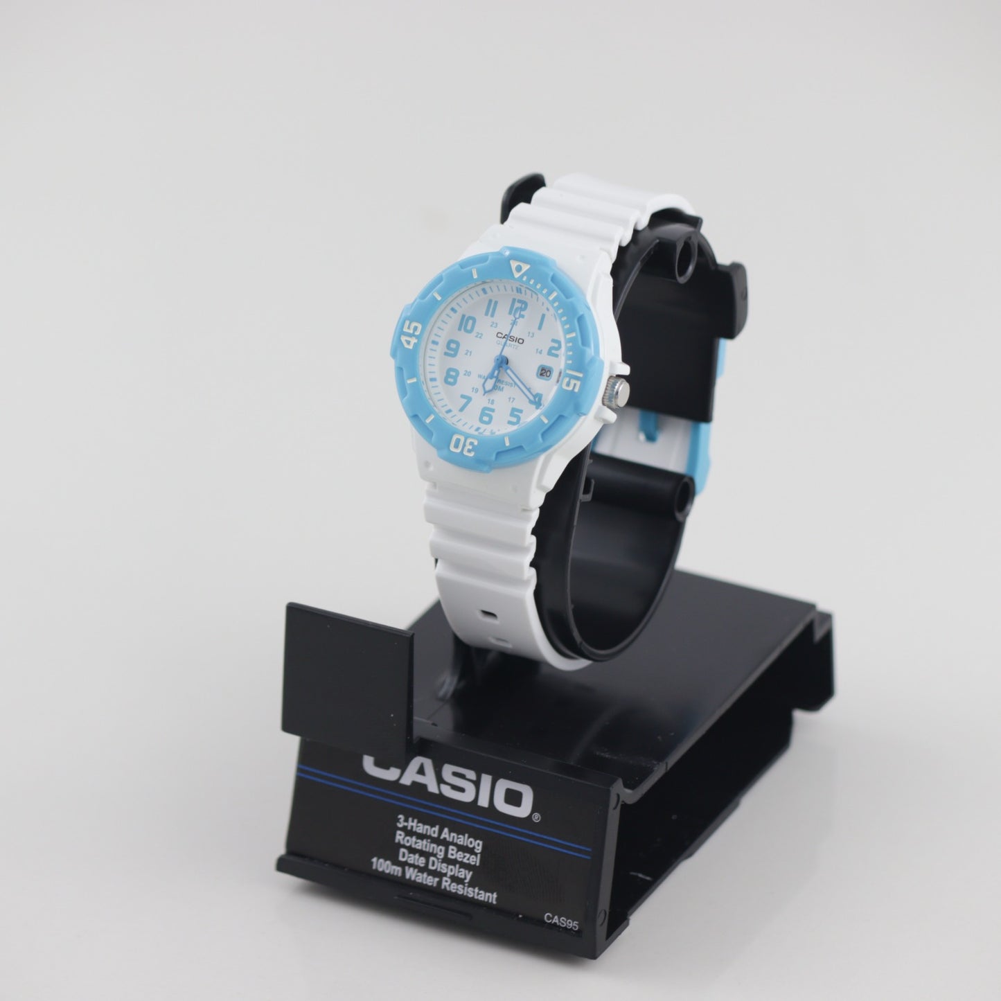 Casio Women's Dive Style Watch, White/Blue Accents