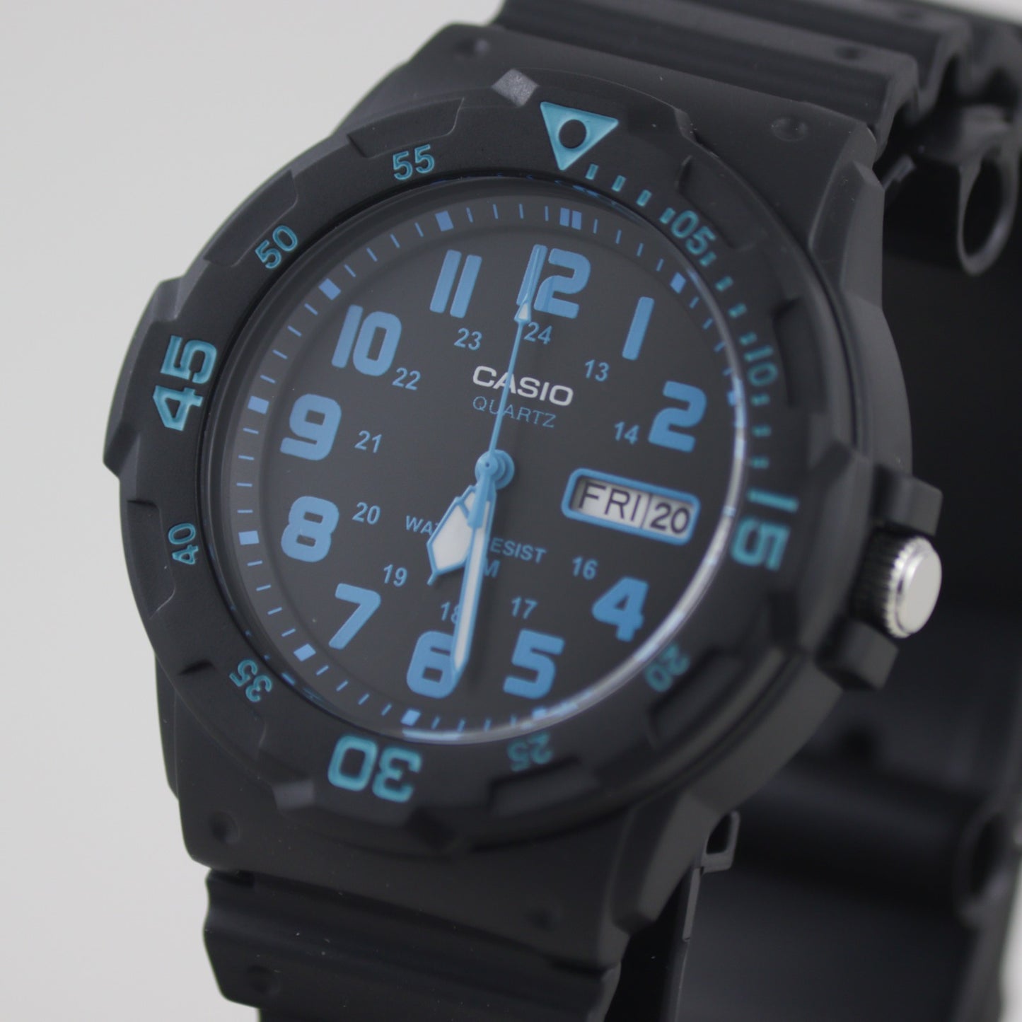 Casio Men's Dive Style Watch, Black/Blue Accents