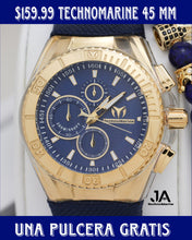 Cargar imagen en el visor de la galería, TechnoMarine Cruise BlueRay Men&#39;s Watch - 45mm, Blue
