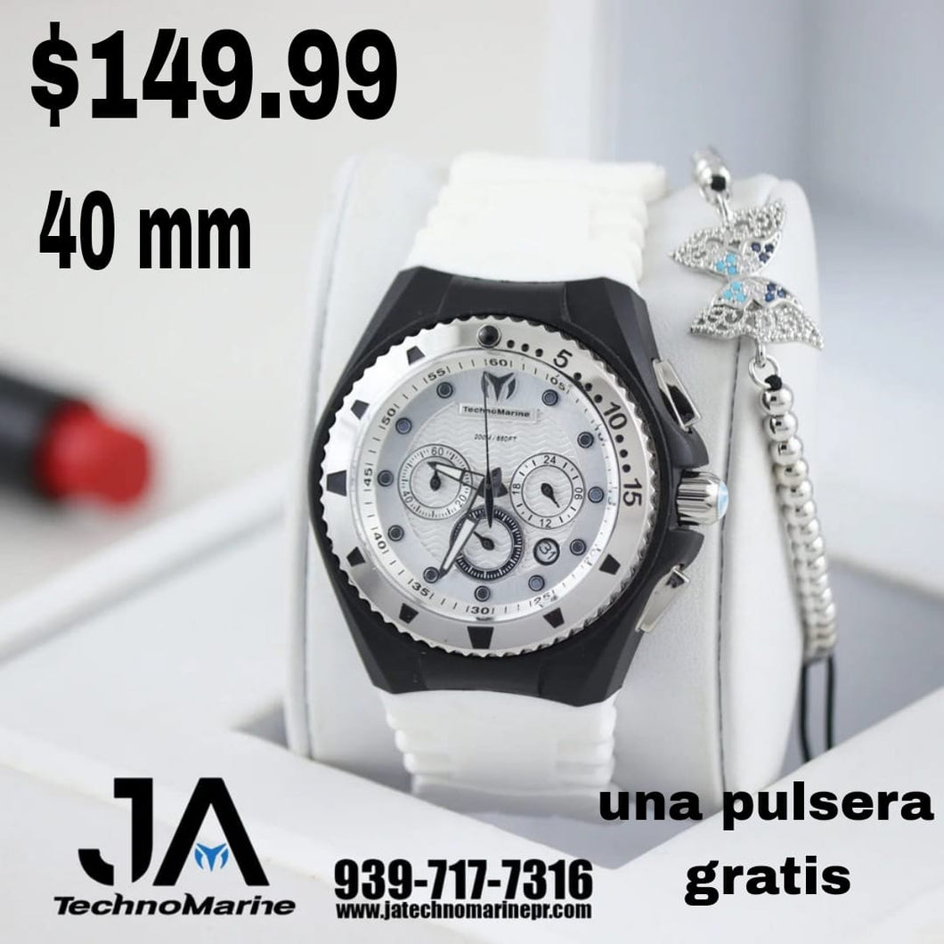 Technomarine  Cruise Angel Fish White Silicone Watch 40mm