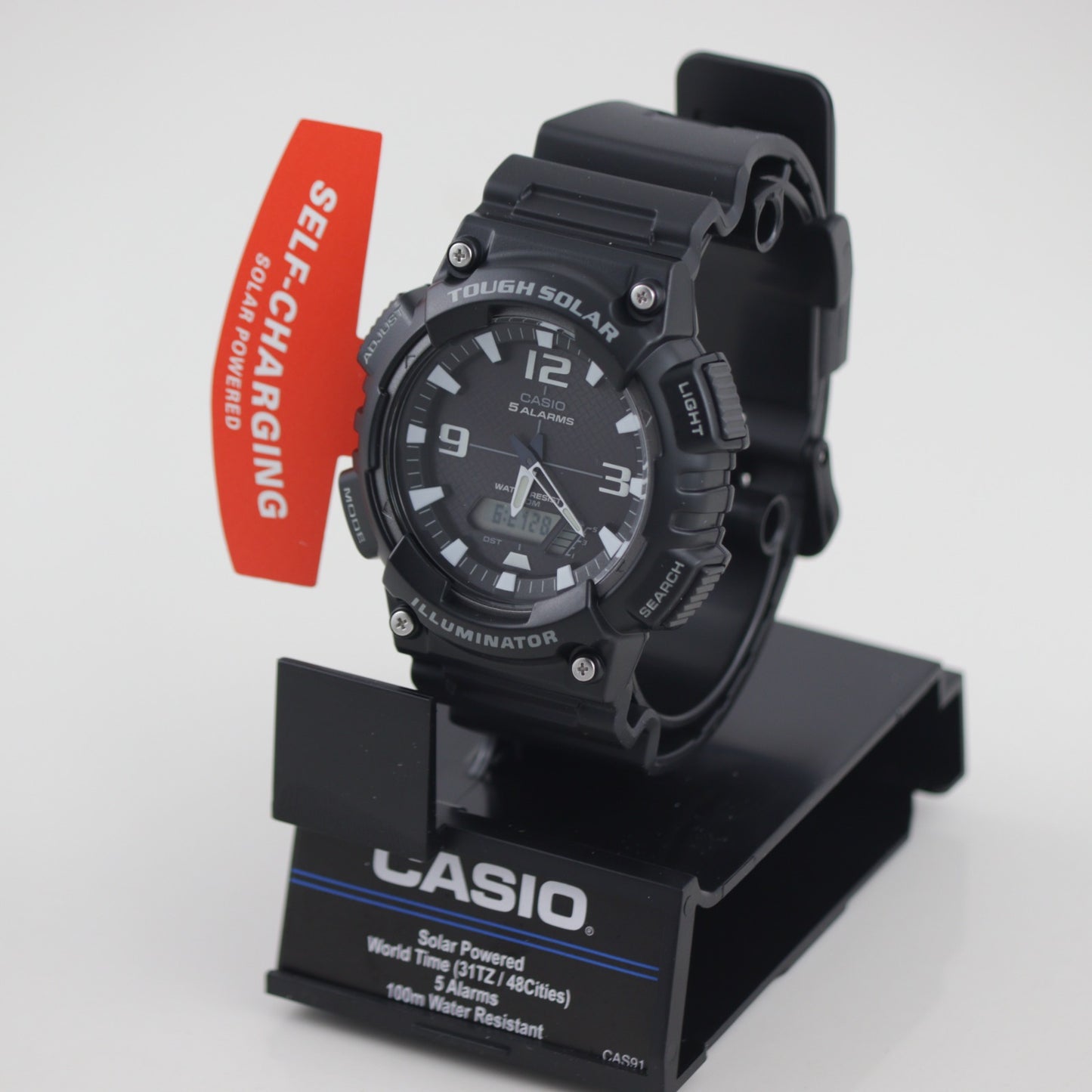 Casio Men's Solar Sport Combination Black and Gray Watch