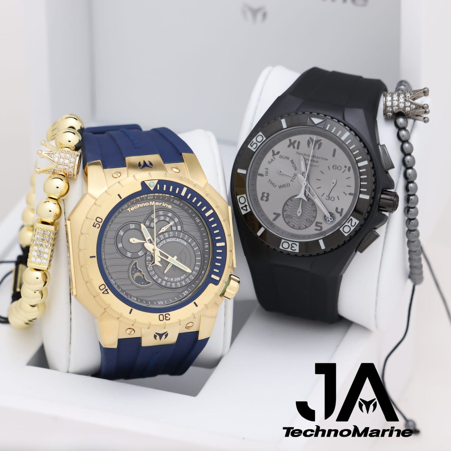 TechnoMarine Cruise California Men's Watch 46 mm And TECHNOMARINE 48 mm Manta Sea Quartz Gunmetal Dial Watch