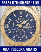 Cargar imagen en el visor de la galería, TechnoMarine Cruise BlueRay Men&#39;s Watch - 45mm, Blue
