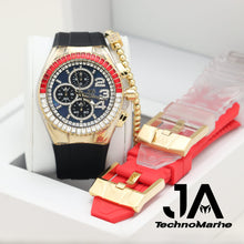 Cargar imagen en el visor de la galería, Technomarine Cruise Chronograph Quartz Crystal Black Dial Men&#39;s Tres Correas Una Pulsera
