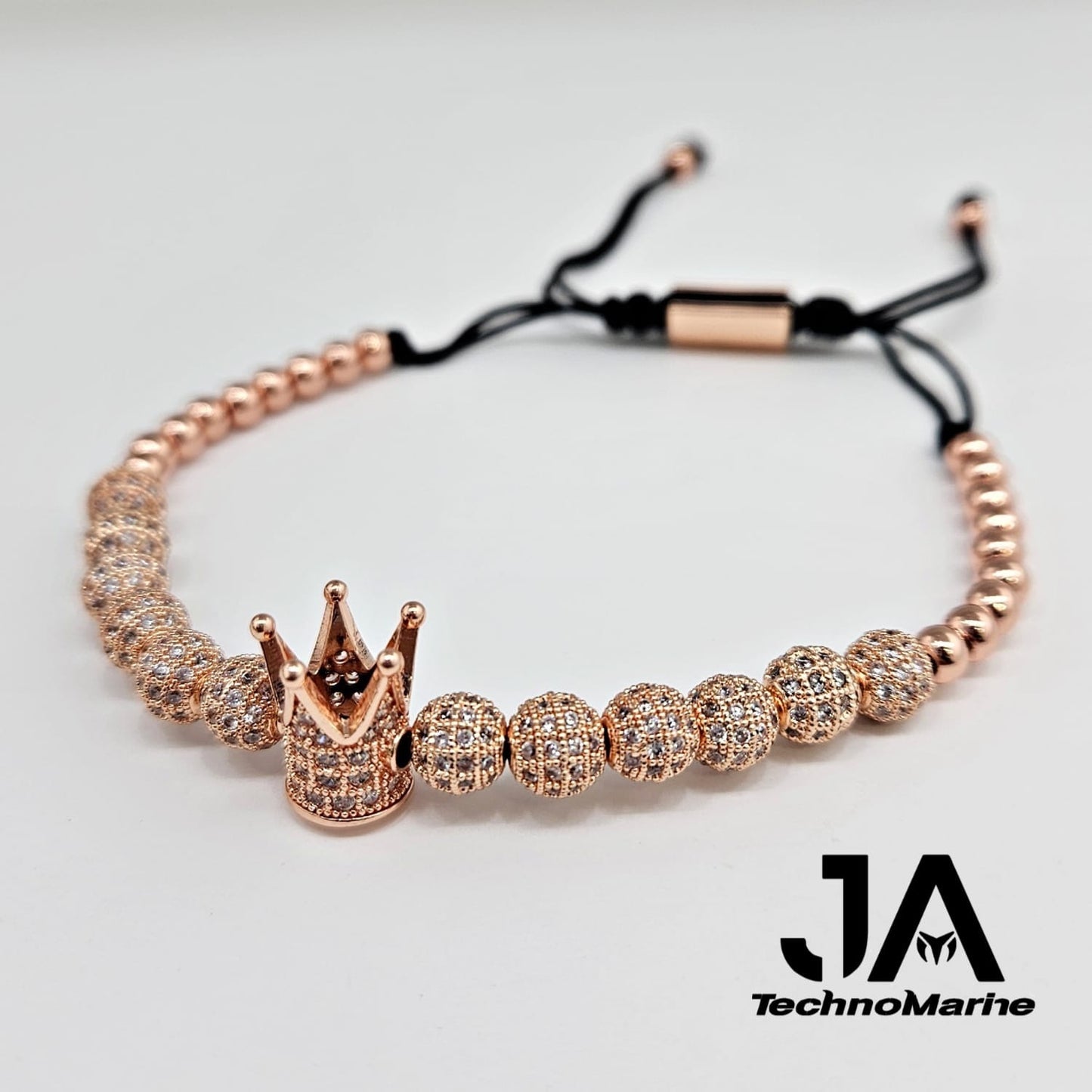 Pulsera Con Corona Rose Gold Ajustable