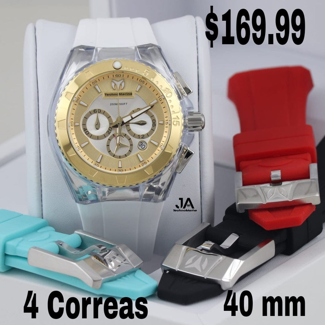 Technomarine Women's Cruise 40mm Silicone Band Swiss Quartz Watch