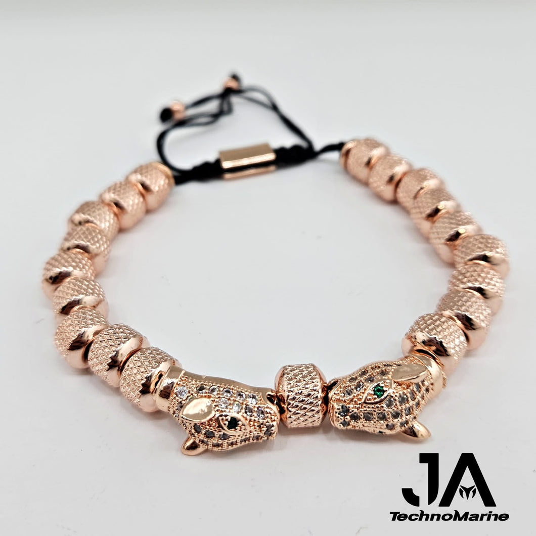 Pulsera De Pantera Rose Gold Ajustable