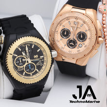 Cargar imagen en el visor de la galería, TechnoMarine Cruise Steel 45mm Rose Gold Watch And TECHNOMARINE Cruise Jellyfish Chronograph Quartz Black Dial Watch 46 mm

