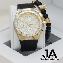 Load image into Gallery viewer, TechnoMarine Cruise Glitz Men&#39;s Watch w/Mother of Pearl Dial - 45mm, Black
