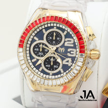 Cargar imagen en el visor de la galería, Technomarine Cruise Chronograph Quartz Crystal Black Dial Men&#39;s Tres Correas Una Pulsera
