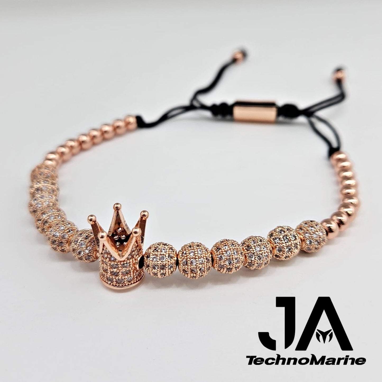 Pulsera Con Corona Rose Gold Ajustable