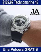 Cargar imagen en el visor de la galería, Technomarine 46mm  Cruise Steel Silver Case Chronograph Men&#39;s Watch
