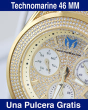 Cargar imagen en el visor de la galería, TECHNOMARINE (Pave) Cruise Collection Maquina Suiza Color Oro Una Pulsera Gratis
