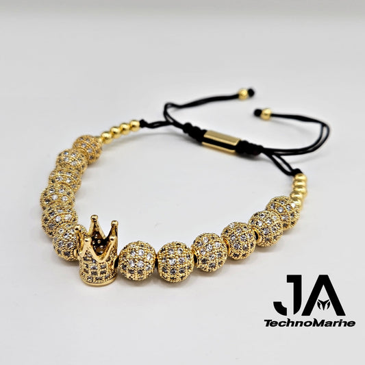 Pulsera Oro Con Corona Ajustable