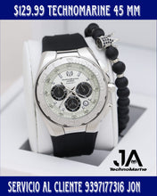 Cargar imagen en el visor de la galería, Technomarine 46mm  Cruise Steel Silver Case Chronograph Men&#39;s Watch
