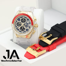 Cargar imagen en el visor de la galería, Technomarine Cruise Chronograph Quartz Crystal Black Dial Men&#39;s Tres Correas Una Pulsera
