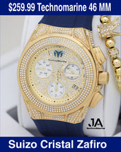 Cargar imagen en el visor de la galería, TECHNOMARINE (Pave) Cruise Collection Maquina Suiza Color Oro Una Pulsera Gratis
